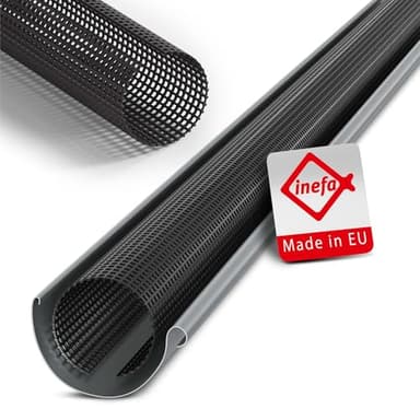INEFA 3m Gutter Leaf Guard 100-125mm Gutter mesh PVC Black Gutter Covers