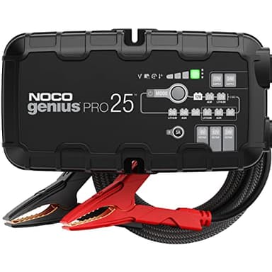 NOCO GENIUSPRO25: 25A 6V/12V/24V Professional Smart Battery Charger – Maintainer, Desulfator & Power Supply with Overcharge Protection & Thermal Compensation – For Lead-Acid & Lithium Batteries
