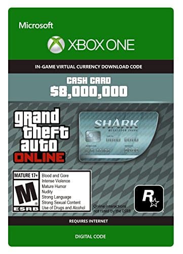 Grand Theft Auto Online | GTA V Megalodon Shark Cash Card | 8,000,000 GTA-Dollars | Xbox One - Download Code