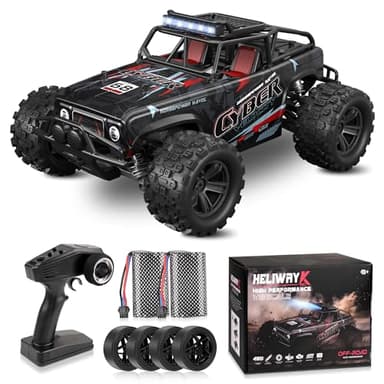 JOYTREKY Remote Control Cars - 1:18 Scales High Speed 40KM/H Remote Control Car 4WD Off Road RC Truck 2 Batteries 2.4GHz All Terrains Toy Rechargeable Fast Cars for Adults Boys Kid - Black