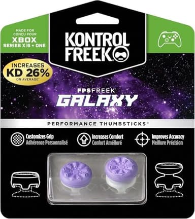 KontrolFreek FPS Freek Galaxy Purple for Xbox One and Xbox Series X Controller | 2 Performance Thumbsticks | 1 High-Rise, 1 Mid-Rise | Purple …