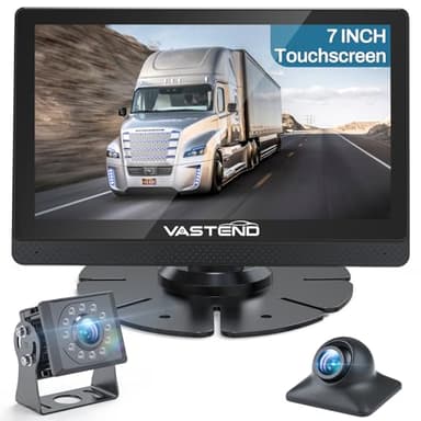 VASTEND Wired Reversing Camera Kit, AHD 1080P Reverse Camera with 7" Touch Screen Monitor, IP69 Waterproof, IR Night Vision, Rear View Cameras for Car, Van, Truck, Trailer (VL-BSD-7A)