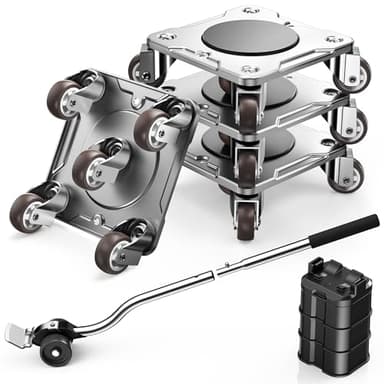 WOUOW Furniture Movers with 5 Wheels, Heavy Duty Furniture Dolly with Carbon Steel Panel, 360° Rotatable Universal Wheels, Furniture Lifter for Easy Moving, Max Load 500KG