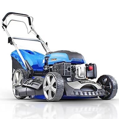 Hyundai 196cc Petrol Lawnmower, 20" 51cm 4 Stroke, Self Propelled Petrol Mower, Easy Starting with Six Cutting Heights and 70L Grass Bag