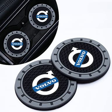 for Volvo Car Cup Coaster, Drink Holder Coaster for Volvo XC60 S40 S60 S90 XC40 XC70 XC90 V40 V60 V90 S80 S80L, 2PCS