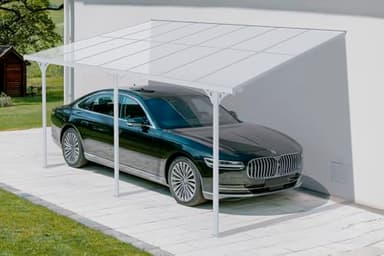 Cazeboo Patio Cover/Lean-to carport KLEO 450L300 white aluminium