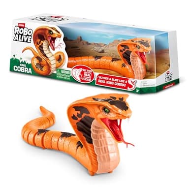 Robo Alive King Cobra by ZURU, Battery-Powered Robotic Moving Snake Toy, Realistic Snake Features