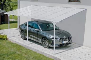 Cazeboo Patio Cover/Lean-to carport KLEO 500L300 white aluminium