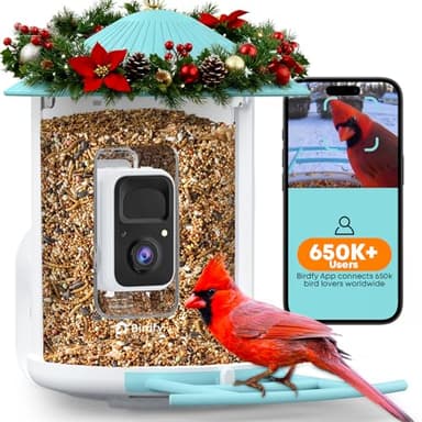 NETVUE by Birdfy Smart Bird Feeder with 2K AI Camera, Auto Capture Videos & Motion Detection, Live Steam, Wireless Wildbird Watching, for Outdoor Backyard Birder