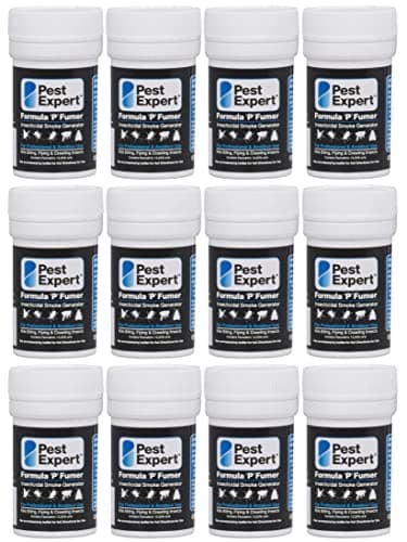 Pest Expert Carpet Moth Killer Smoke Bombs 12 x 3.5g - Formula 'P' Moth Fumigator from (HSE approved and tested – professional strength product)