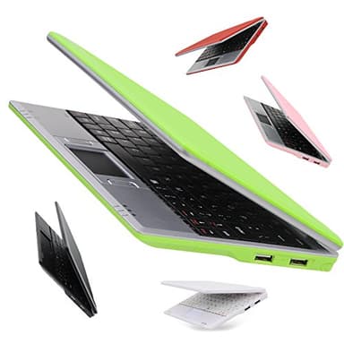Bigmachine 7 Inch Portable Lightweight Mini Computer Laptop PC Netbook for kids Android 12 Quad Core 32GB WIFI Built In Camera YouTube Flash Player (Green)