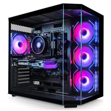 ADMI Gaming PC, AMD Ryzen 5 7600, NVIDIA RTX 5060 Ti 8GB GDDR7, 32GB DDR5, 1TB NVMe, WiFi, Edge RGB Case (Black), Windows 11