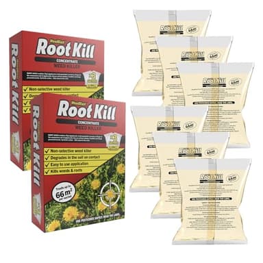 Weedblast Rootkill Concentrated Weedkiller 6 x 100ml Sachets Boxed