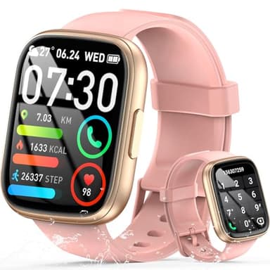 Smart Watch for Women Answer/Make Call, 1.95" HD Screen Fitness Watch with Heart Rate/Sleep/Stress Monitor, New Smartwatch with 110+ Sport Modes, IP68 Waterproof Activity Tracker for Android iOS, Pink
