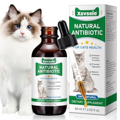 Antibiotics for Cats, Cat Antibiotics, Supports Immune & Cats Allergy Itch Relief, Health Supplies cats UTI Cat Multivitamin, 60ml