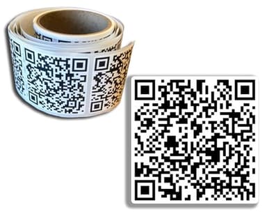 Decal Dude Rick Astley 100-Pack Weatherproof UV Resistant Black & White QR Code Stickers, 2.5"x2.5", Wood Surface, Modern Humorous Style, Single Use, Stickers