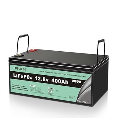 LiFePO4 Battery 12.8V 400Ah Lithium leisure battery, Lithium Iron Phosphate Battery for RV, Boat, Marine, Solar System,mobility scooter.