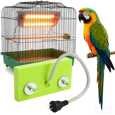 Aartner Bird Heater Heated Bird Perch - Automatically Snuggle Up Warmer Perch Warming Pad,Wear bite resistant Pet Heater Stand for parrot Small Birds, Lovebirds, Parakeets, Budgies, Cockatiels