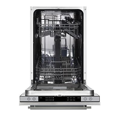 Cookology CBID450 Slimline Integrated Dishwasher 45cm with 10 place settings, 6 Wash Programmes, LED Control Panel and a Delay Timer - in Stainless Steel
