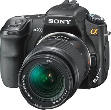 Sony Alpha A200 Digital SLR Camera 10.2MP with Super Steady Shot Image Stabilization with 18-70mm F/3.5-5.6 Lens Black (Renewed)