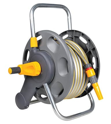 HOZELOCK - Hose Reel 50m 2in1 : Hose Reel (50m Max Capacity), Free-standing or Wall-mounted, with Lightweight, Robust Main Body for Durability and Flexibility of Use: Ready to Use [2477R0000]