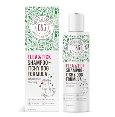Itchy Dog Flea and Tick Shampoo 300ml – Natural Flea Shampoo for Dogs with Dead Sea Complex – Insecticide-Free Vet-Developed Formula to Eliminate Fleas and Eggs By C&G Pets