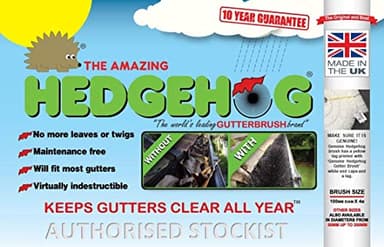 10 x Hedgehog Gutter Brush Guard 100mm Black 4m Clean Leaf & Debris Free 40m