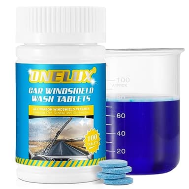 Windscreen Washer Fluid Tablets 100PCS Car Screenwash for Cars Glass Concentrated Washer Tablets Solid Car Tablets Glass Solid Wiper Cleaning Tablets for Car Kitchen Window