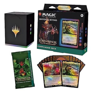 Magic: The Gathering The Lord of the Rings: Tales of Middle-earth Commander Deck - The Hosts of Mordor (100-Card Deck, 2-Card Collector Booster Sample Pack + Accessories)
