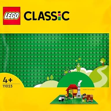 LEGO 11023 Classic Green Baseplate, Square 32x32 Stud Building Grass Base, Build and Display Board Set