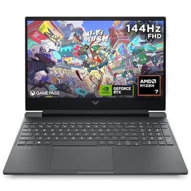 HP Victus 15.6" Gaming Laptop | AMD Ryzen 7 7445H Processor | 16GB RAM | 512GB SSD | NVIDIA GeForce RTX 4050 | 144Hz FHD IPS Anti-glare Display | Windows 11 | AMD FreeSync | Fast charge | 15-fb3003sa