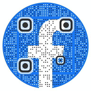 Custom Facebook QR Code Sticker Labels - Waterproof HJET Satin Plastic Label (Pack of 20)