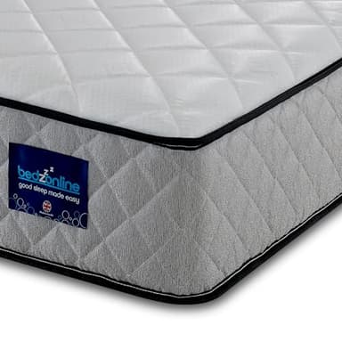 BEDZONLINE Hybrid Memory Foam & Spring Mattress - 4ft6 Double (190 x 135 x 20 cm) | Thick Medium Firmness & Open Coil Sleep Support | Orthopaedic & Pressure Relief | UK Made & Hypoallergenic
