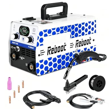 Reboot Gasless Mig Welder,240V MMA ARC/Lift Tig 3 in 1 Flux Core Welding Machine with IGBT Inverter Portable and Mini Suitable for Beginners DIY/Professional Welders