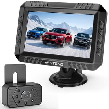 VASTEND Wireless Reversing Cameras 5 Inch 1080P Monitor, DIY Installation Rear View Camera, IP69K Waterproof Reverse Camera System for Car, Van, SUV, Motorhome(VE-5A)