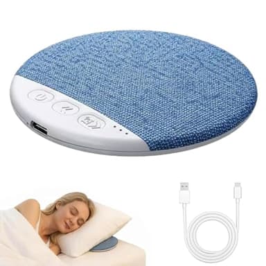 Bluetooth Pillow Speaker with Bluetooth 6.0, Under Pillow Speaker for Side Sleepers, Bluetooth Pillow Speaker for Sleeping with 3D White Noise & Sleep Timer, Bone Conduction, USB-C Rechargeable
