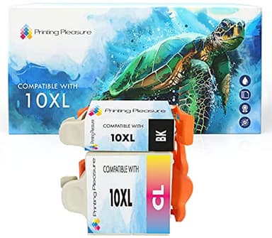 2 XL (1 SET) Compatible 10B & 10C Ink Cartridges for Kodak ESP 3 5 7 9 3200 3250 5000 5100 5200 5210 5250 5300 5500 6100 6150 7200 7250 9200 9250 Hero 6.1 7.1 9.1 - Black/Colour, High Capacity