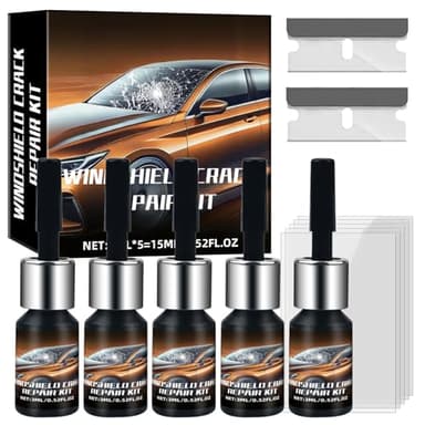 HAJWOBVY Windscreen Repair Kit, Windscreen Chip Repair Kit, Professional Glass Repair Kit for Fixing Auto Windscreen Cracks, Chips, Bulls Eye, Star (BLAW1)