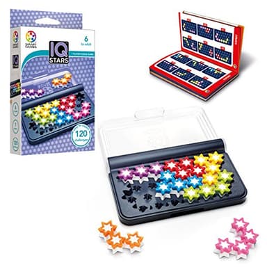 SmartGames - IQ Stars, 1 Player Puzzle Game, 120 Challenges, Ages 6+