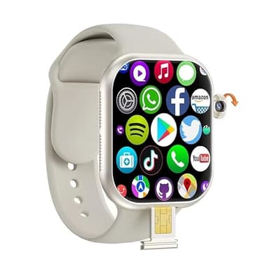 VP29 Smart Watch 4G Android 64GB Storage 4G/5G LTE Sim Card GPS WIFI 2.29 inch 490 * 580 Amoled NEW Smartwatch Rotary Camera (silver,3+32GB)