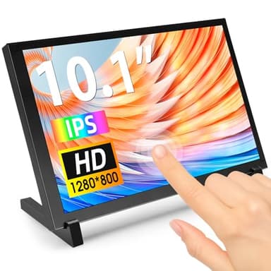 ELECROW Portable Monitor, 10.1 Inch Touch Screen Monitor 1280×800 IPS Mini Monitor, Raspberry Pi Screen Compatible with Raspberry Pi 5/400/4/3/2/Zero/B/B+, Win11/10/8/7, Jetson Nano