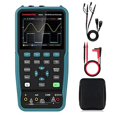 Handheld 2 in 1 Oscilloscope and Multimeter 50Mhz Bandwidth with 2 Channels HO52 3.5"TFT, Backlit Screen, Auto-Calibration Function, Memory Function
