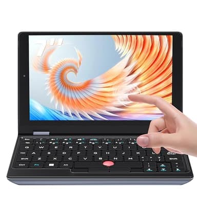 Fsjun 7-Inch Mini Touchscreen Laptop, 16GB DDR4 RAM, 1TB SSD, Quad-Core N95 High-Performance Processor, HD Webcam, Mini HDMI, USB 3.0, Ultra-Light Portable Notebook for Travel, Study, Remote Work