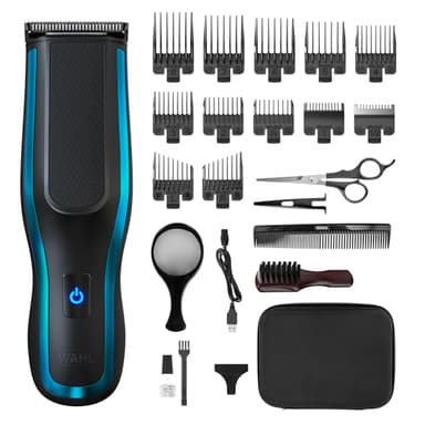 Wahl Clipper Kit Self Clip 360 - Self Hair Clipping, Cordless, Black, 10 Attachment Combs, USB Charging, Long Life Battery, Self Grooming, DIY, Rinseable Blades, Easy Grip, Lightweight
