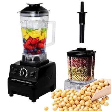 Blenders for Kitchen 4500W, 2L Double Cups Blender Smoothie Maker with 600ml Grinder, Jug Blenders, Smoothie Blender Max 48000 RPM, 6 Sharp Blades,For Liquidisers,Ice,Fruit,Meat