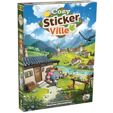 Asmodee | Cozy Stickerville | Family Board Game | Ages 8+ | 1-6 Players | 30-45 Minutes Playing Time