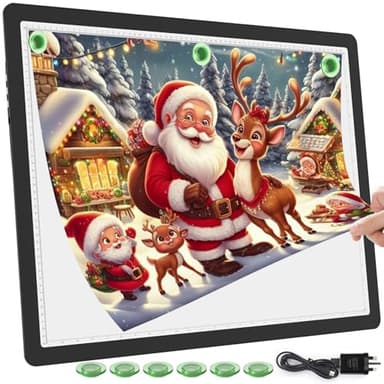 TOHETO Rechargeable A2 Light Pad for Diamond Painting 25.2''x18.4'', Magnetic Diamond Art Light Board, Wireless Lightbox for Tracing and Drawing, Cordless LED Light Table for Sketching, Weeding Vinyl