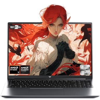 Tivique 16.1" Gaming Laptop with Ryzen 7 H255 Processor up to 4.9GHz (Beat 13th i7-13800H), 8C/16T - 4800MHz 16GB RAM DDR5*2+512GB M.2 PCIe3.0 SSD,1200 FHD,HDMI,WiFi 6,12C Radeon 780M,Backlit Keyboard
