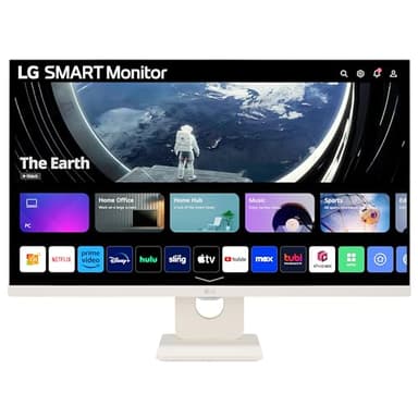 LG SMART Monitor 27U511SA-W - Full HD 1080p IPS 27 Inch, 100Hz, 5ms Response Time, Built-in Speakers, Wifi & Bluetooth Connectivity, Virtually Borderless, webOS Smart TV Apps, Remote Control, White