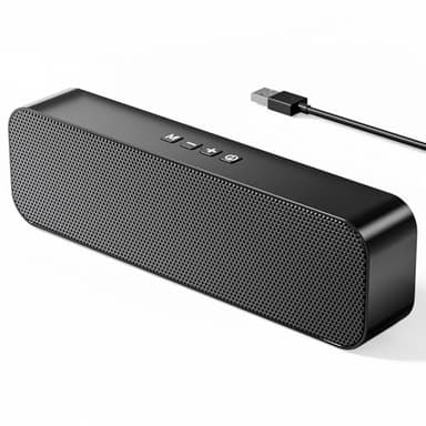 KASOHQEE USB Computer Speakers,Wired PC Speaker for Desktop, Mini Laptop Speaker with Stereo Sound,Bluetooth,Loud Volume,Plug and Play,Suitable for Online Meetings/Classes,Personal Music